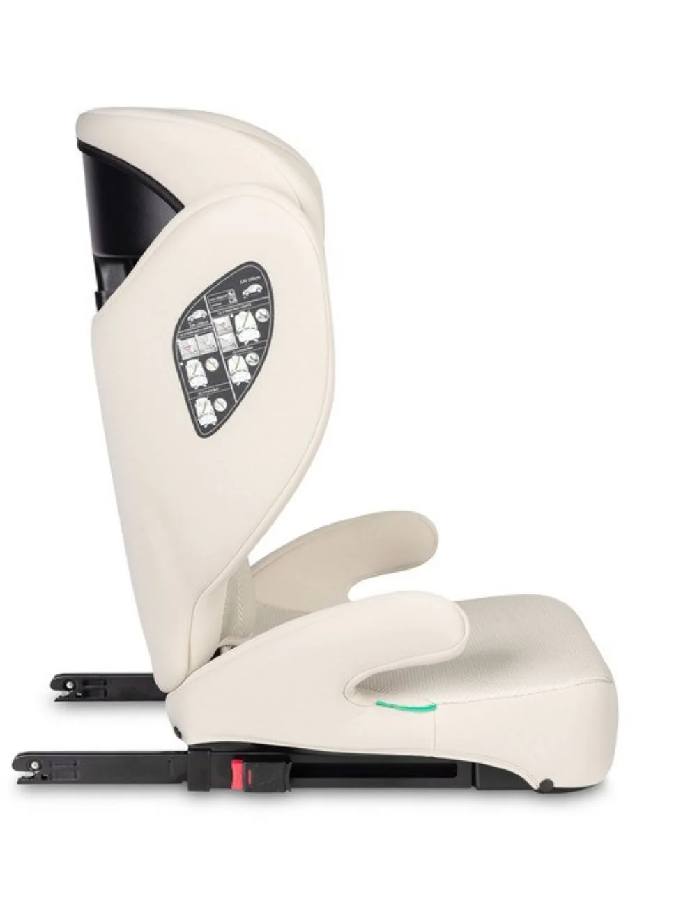 Caretero Dětská autosedačka Breezy 2v1 s isofixem, 100-150cm, béžová