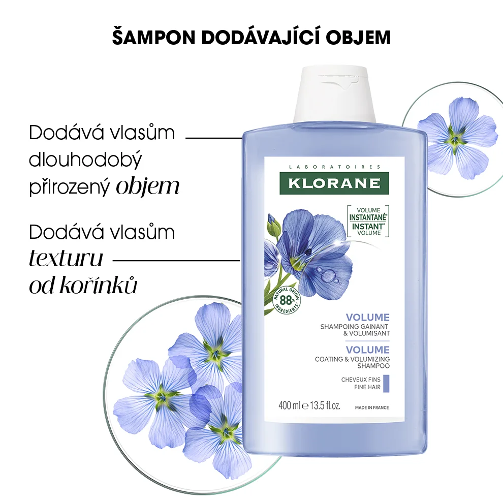KLORANE Šampon na objem se lnem 400 ml
