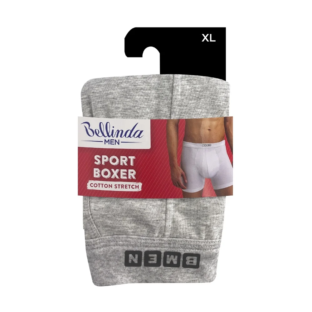 Bellinda Pánské bavlněné boxerky Sport vel. XL 1 ks šedé