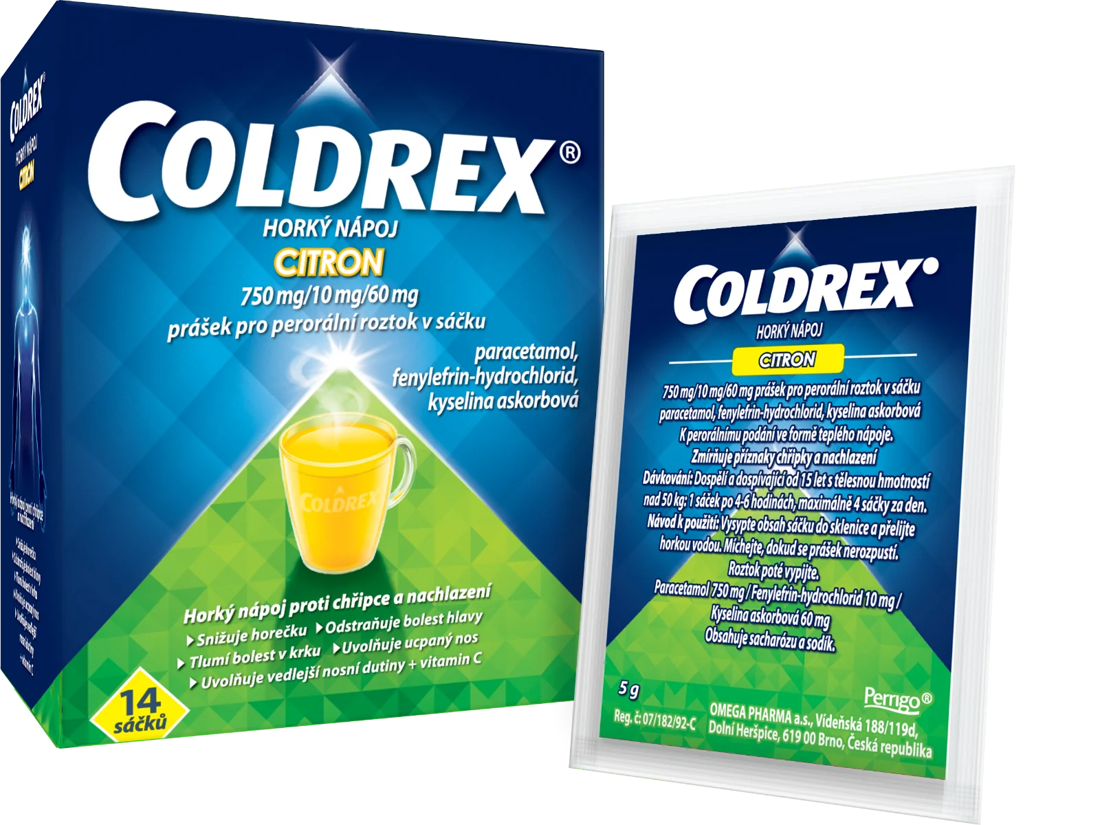 Coldrex Horký nápoj Citron 14 sáčků