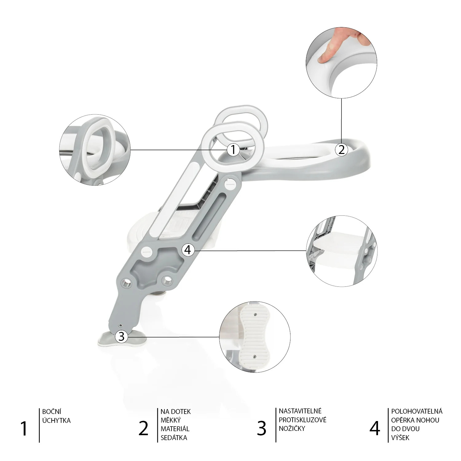 Zopa Schůdky na WC Loostep, Dove Grey 2