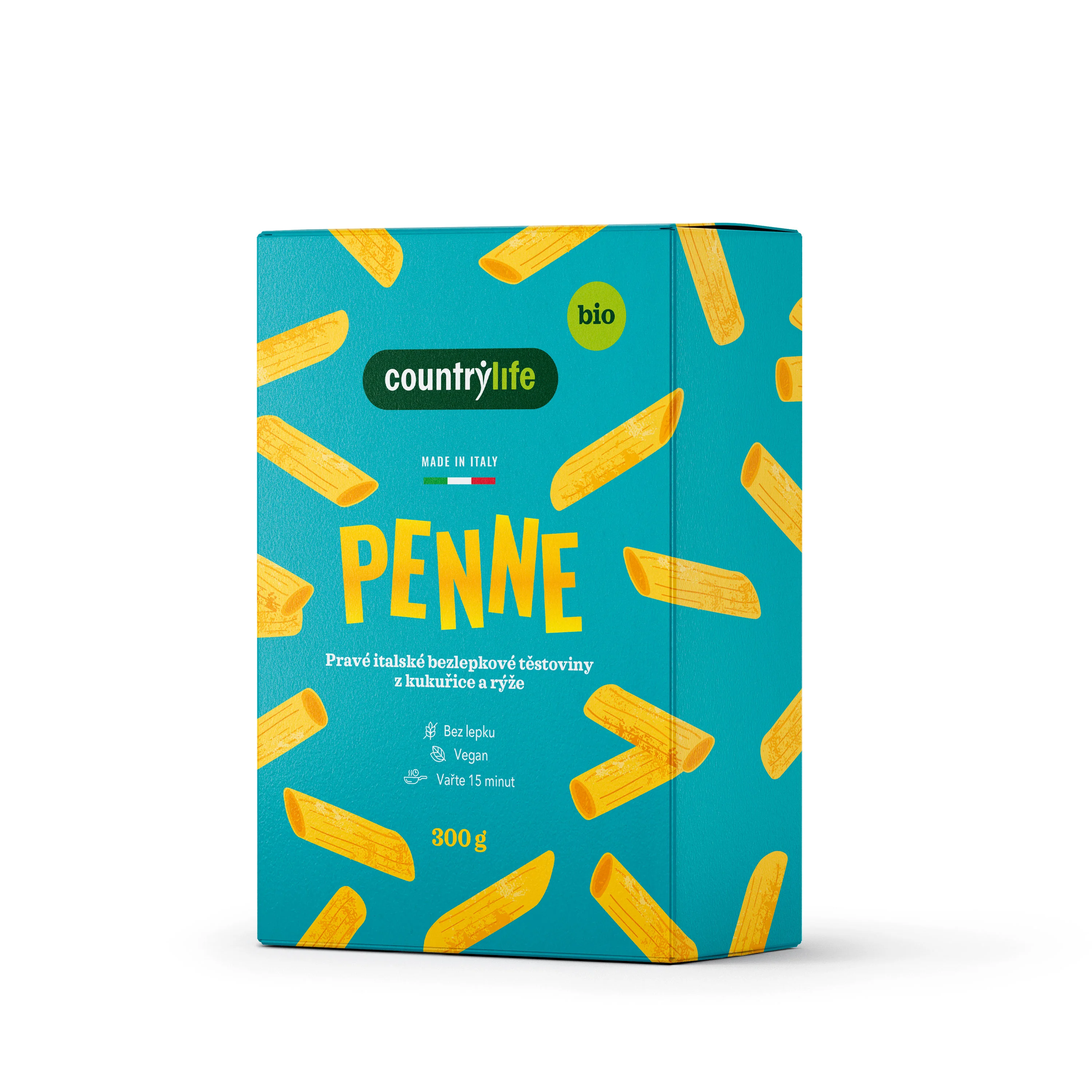 Country Life Penne kukuřično-rýžové BIO 300 g