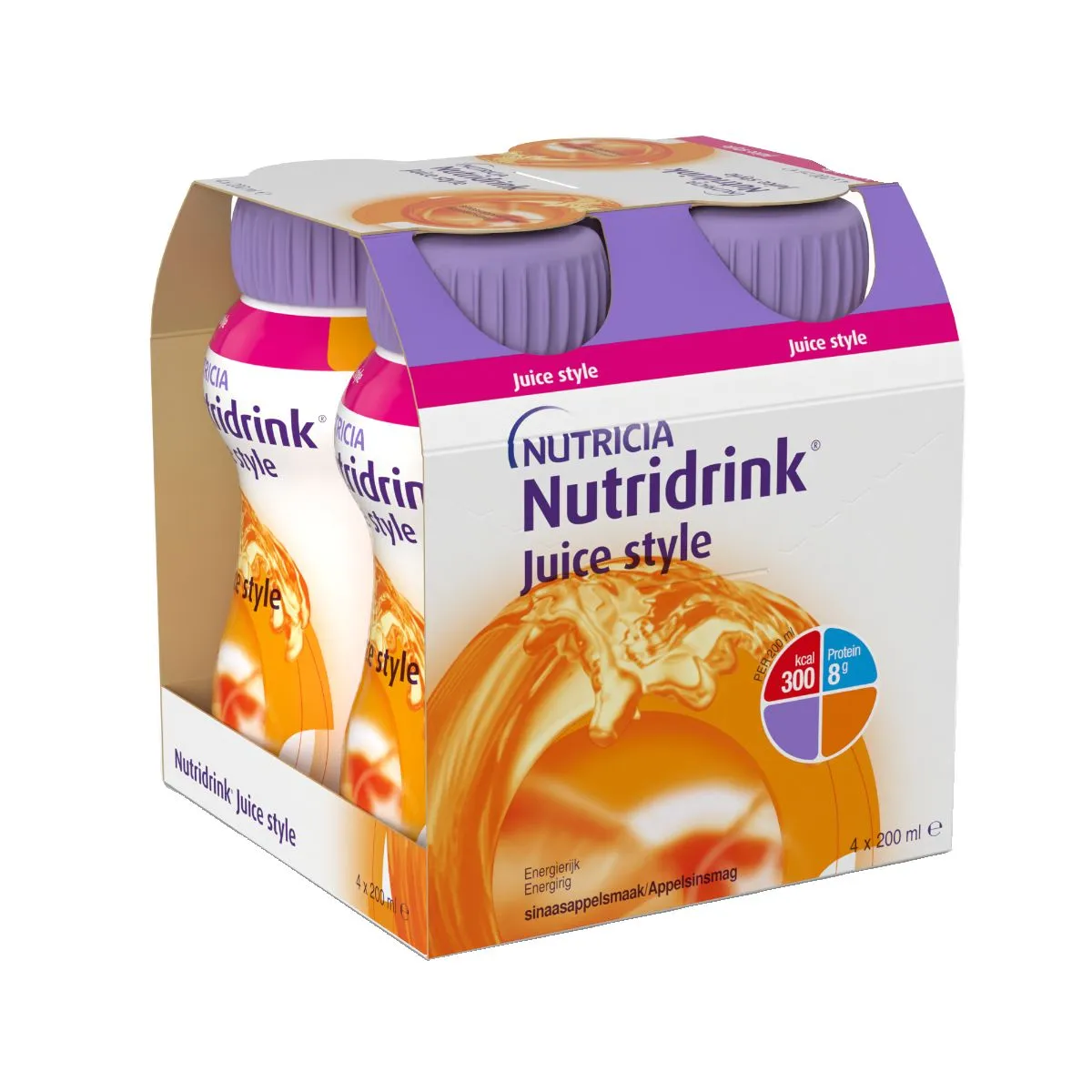 Nutridrink Juice style s příchutí pomeranče 4x200 ml
