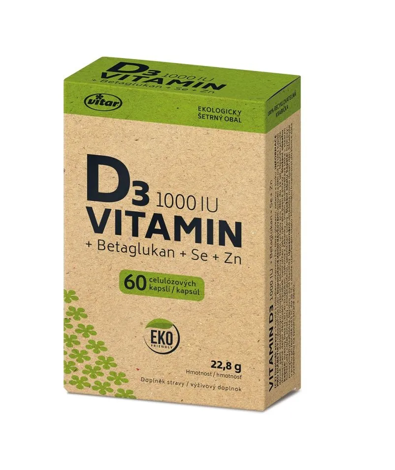 Vitar Vitamin D3 1000 IU + betaglukan EKO