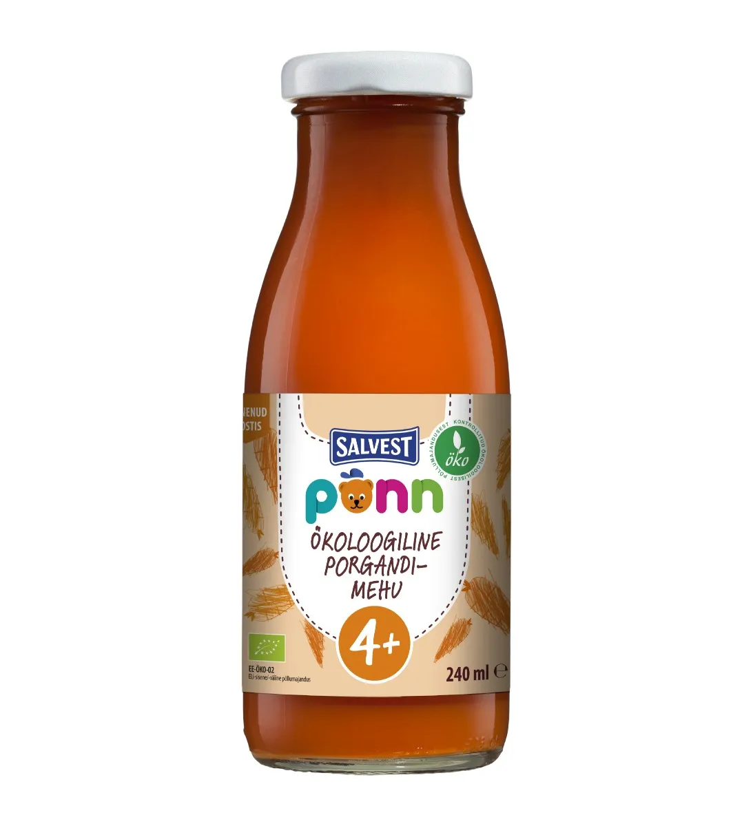 SALVEST Põnn BIO Mrkvová šťáva s dužinou 240 ml