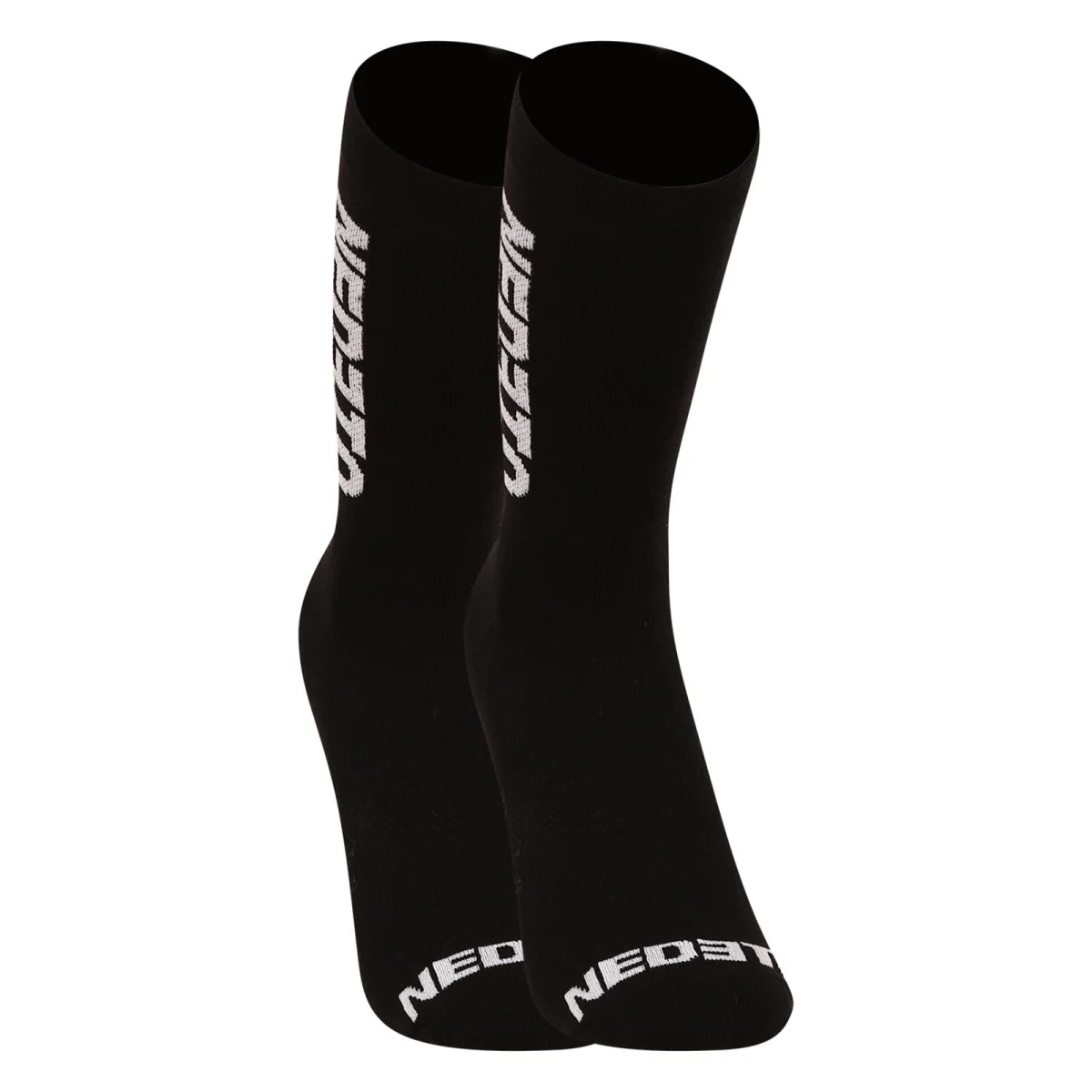 Nedeto 10PACK ponožky vysoké černé (10NDTP001-brand) S