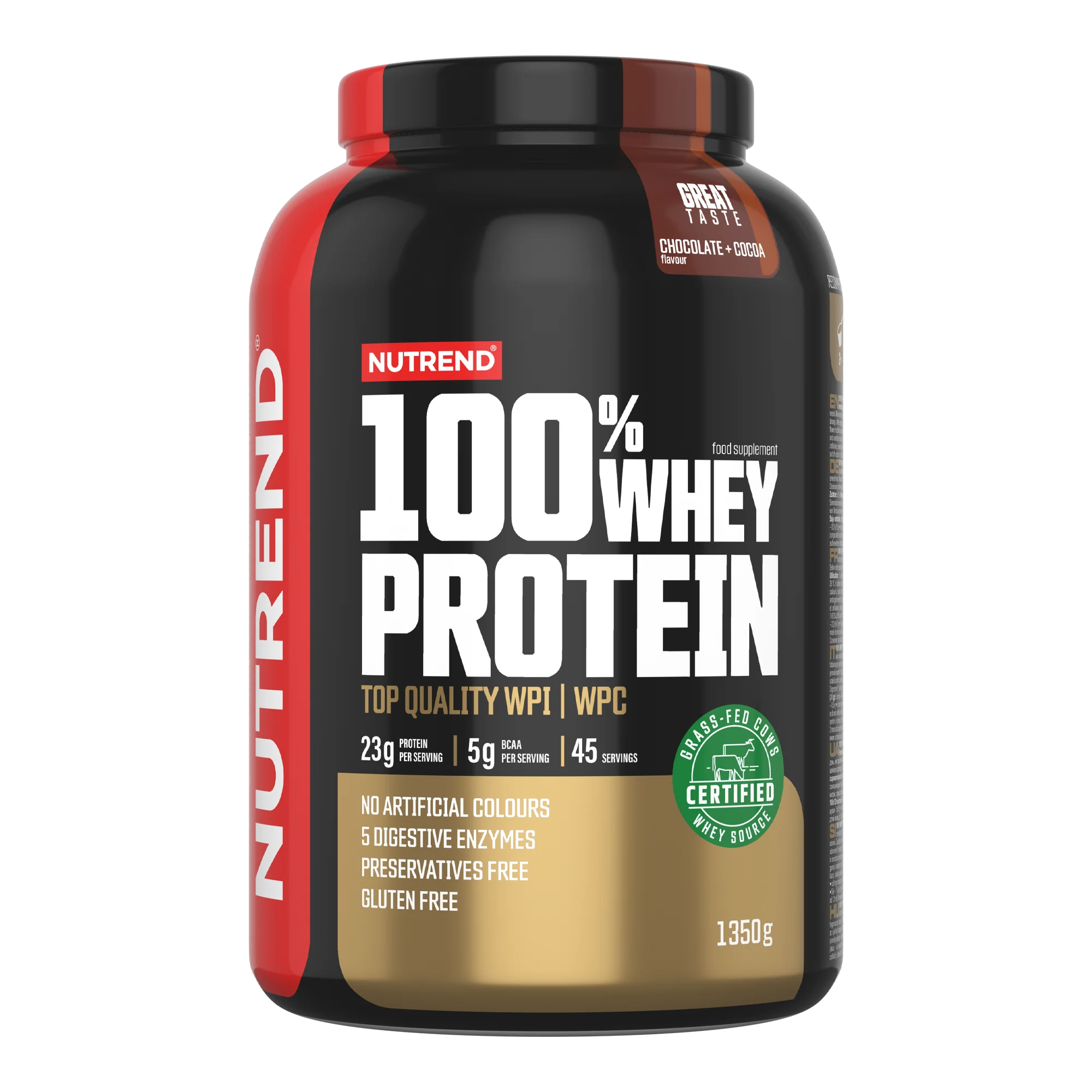 Nutrend 100% Whey Protein choco + cocoa 1350 g