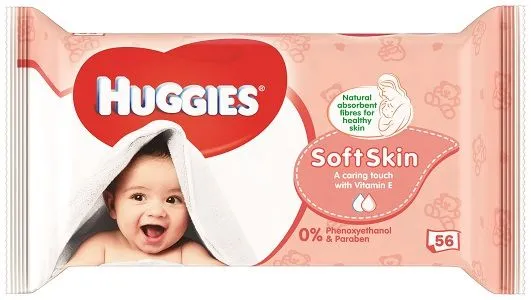 Huggies Soft Skin ubrousky 56 ks