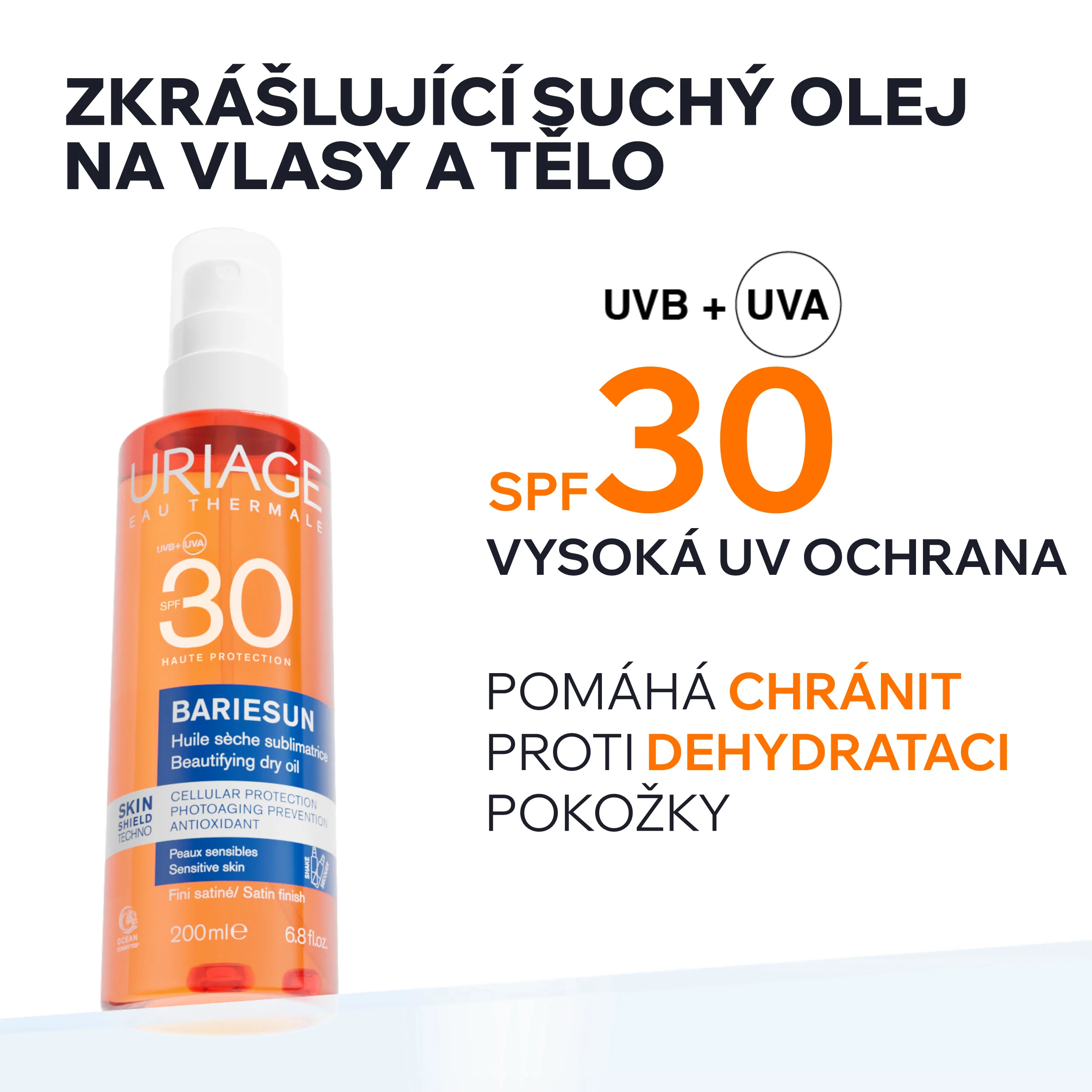 Uriage Bariésun Suchý olej na opalování ve spreji SPF 30 200 ml