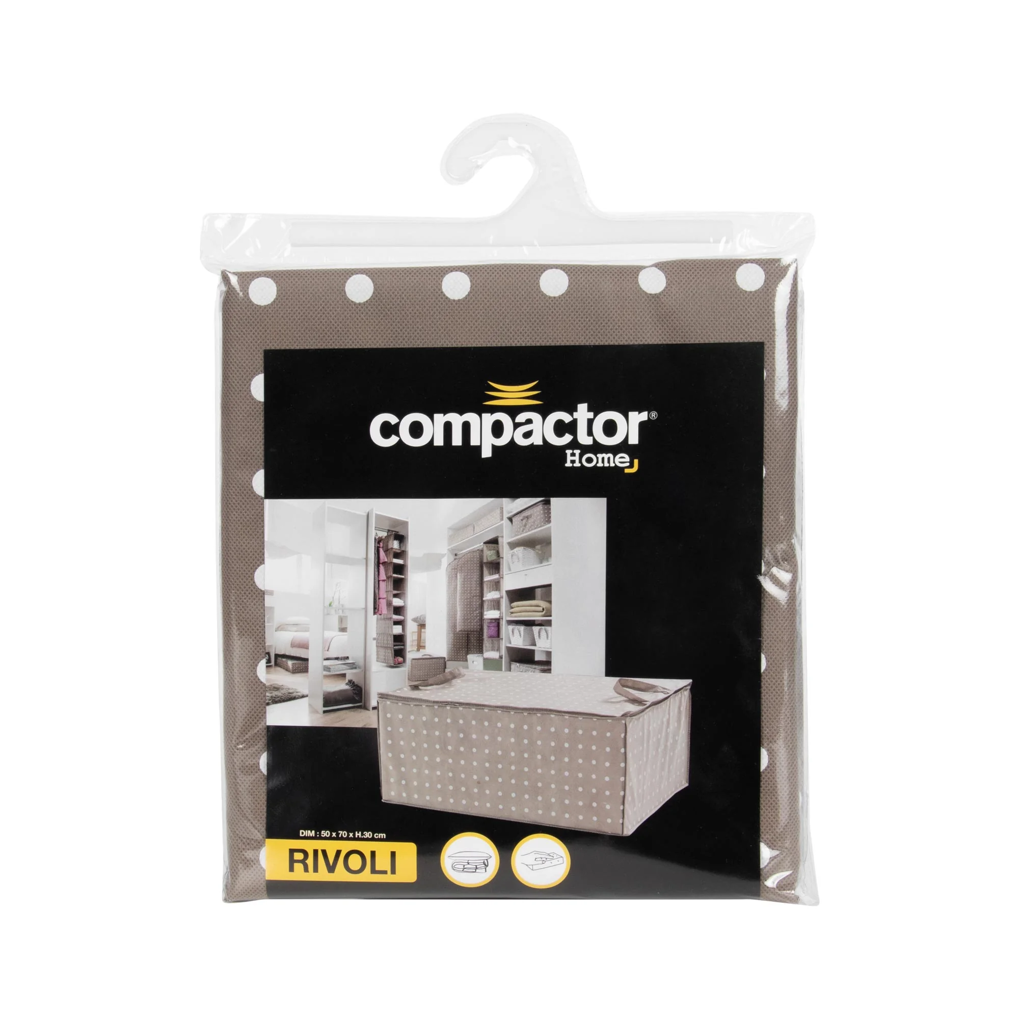Compactor Rivoli 70 x 50 x 30 cm textilní úložný box