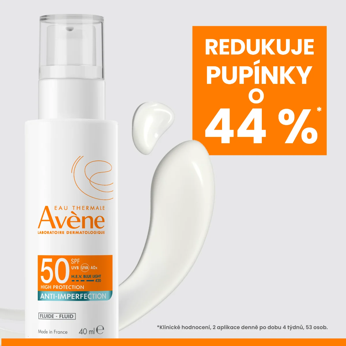 Avène Fluid proti nedokonalostem pleti SPF50 40 ml