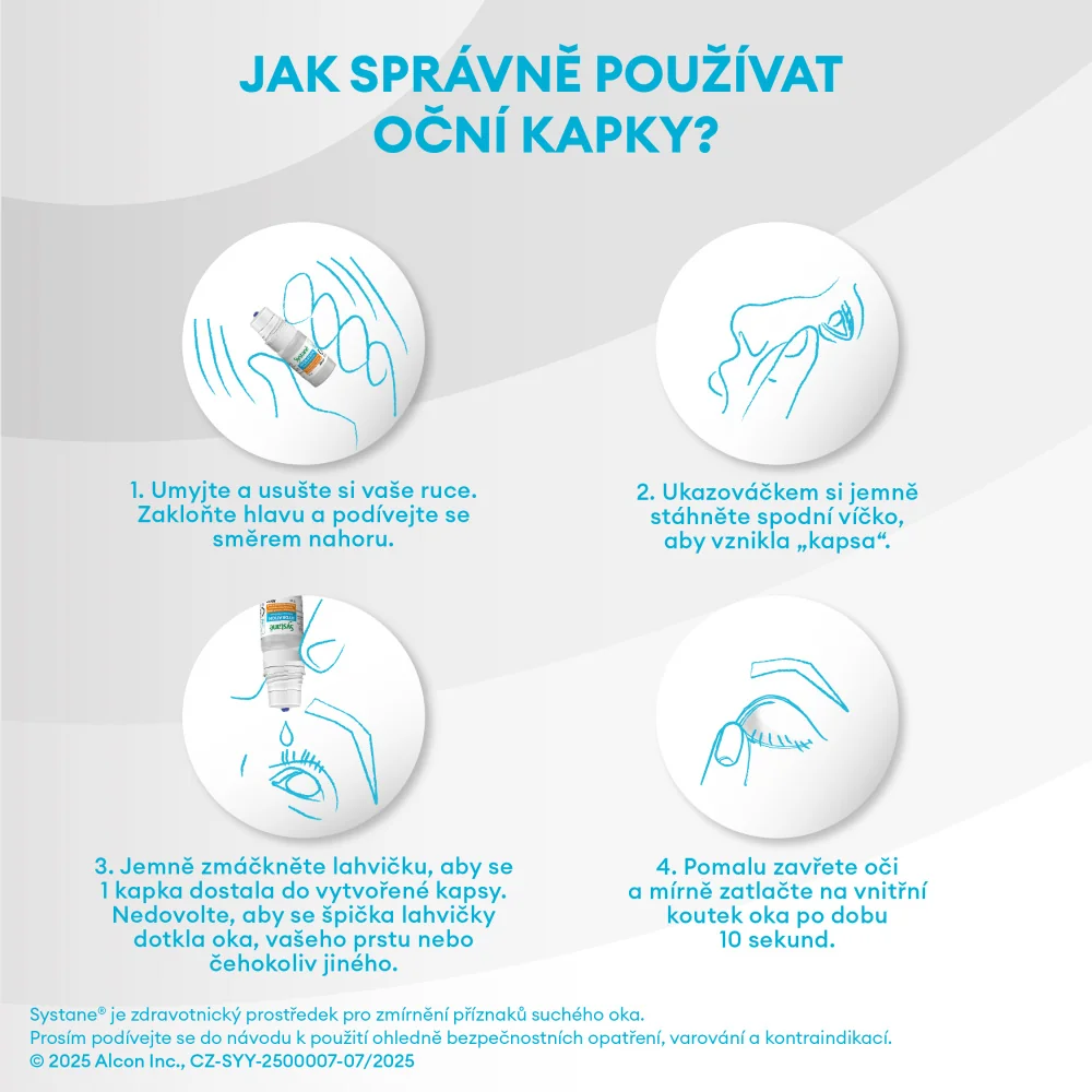 Systane Hydration bez konzervačních látek zvlhčující oční kapky 10 ml