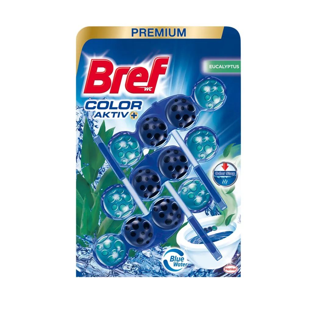 Bref WC blok Color Aktiv Eucalyptus 3x50 g