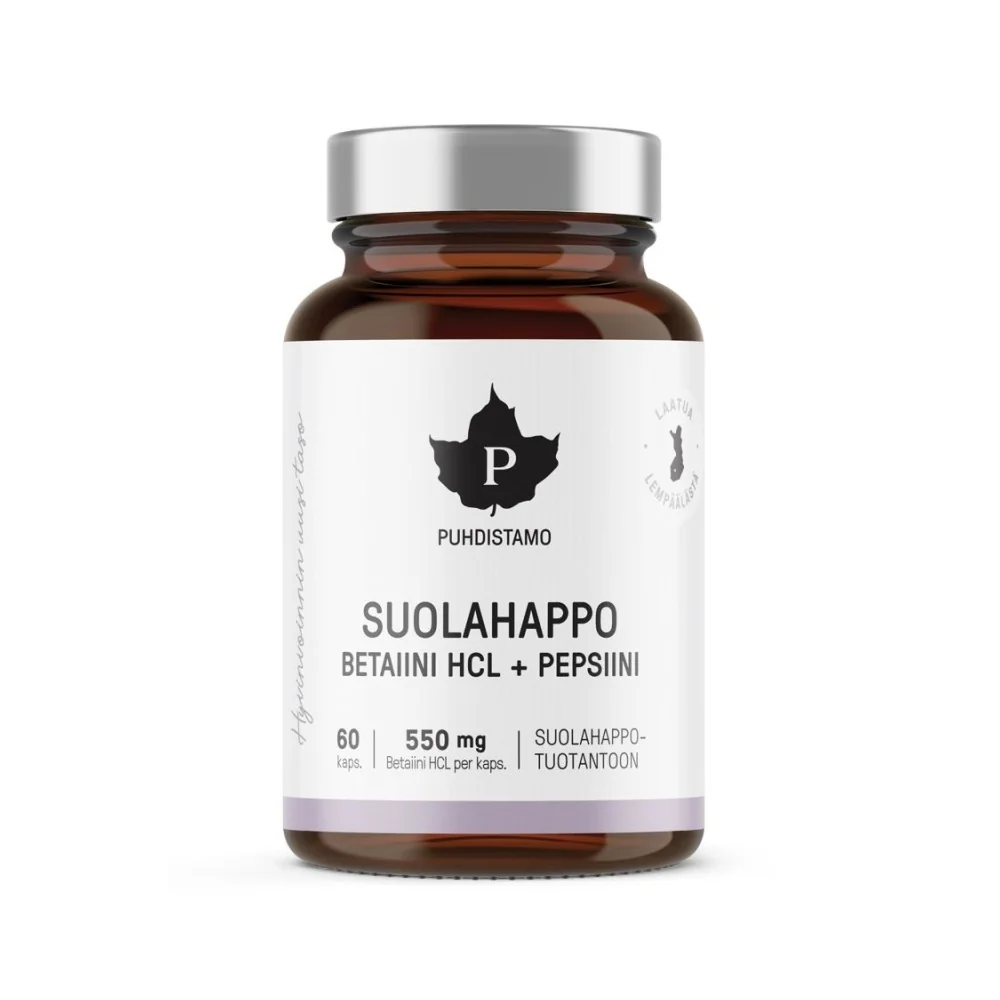Puhdistamo Betain HCL 60 kapslí