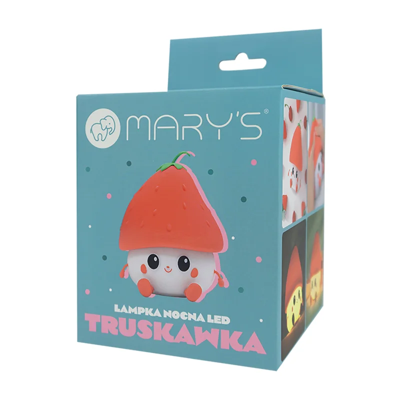 MARY’S LED silikonová noční lampička - jahůdka