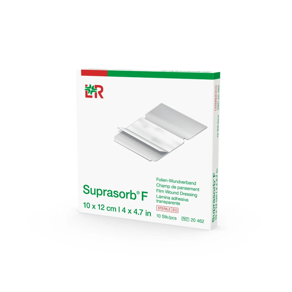 Suprasorb F 10 x 12 cm sterilní foliové krytí 10 ks