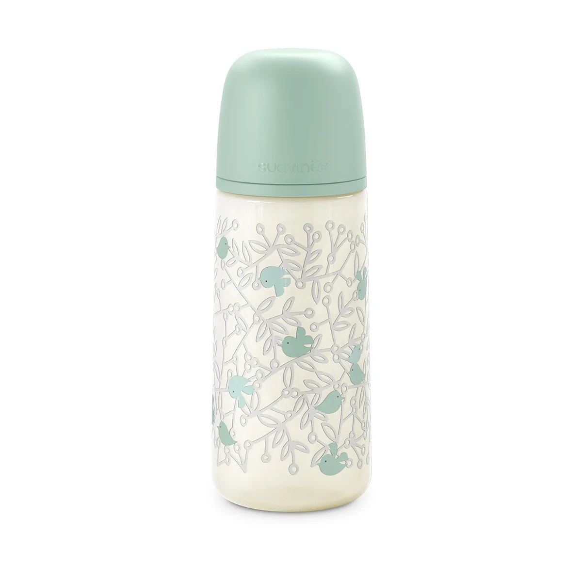 Suavinex Kojenecká láhev BIRDIES L 360 ml 1 ks zelená