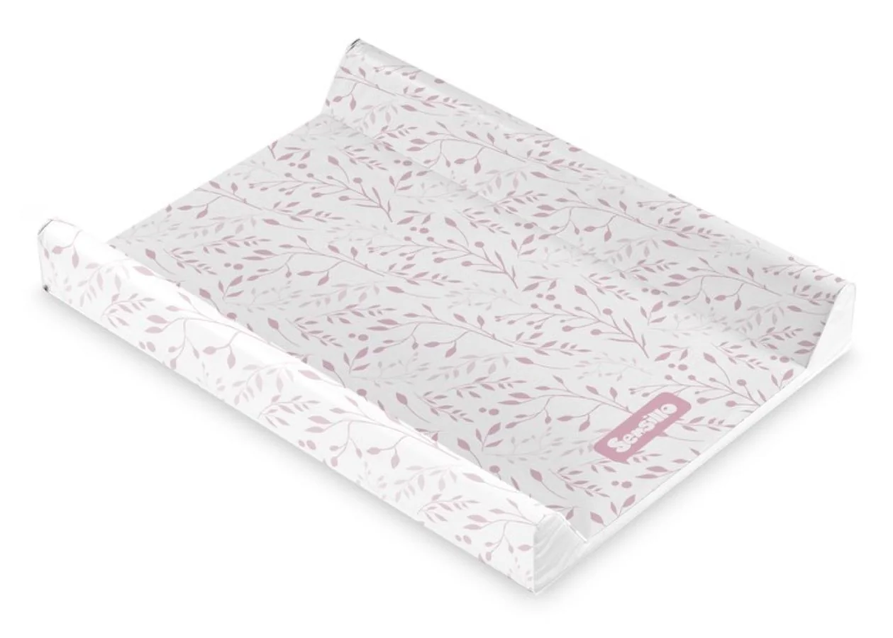 SENSILLO Přebalovací podložka, tvrdá 70 x 49 x 9,5 cm -  růžové lístky