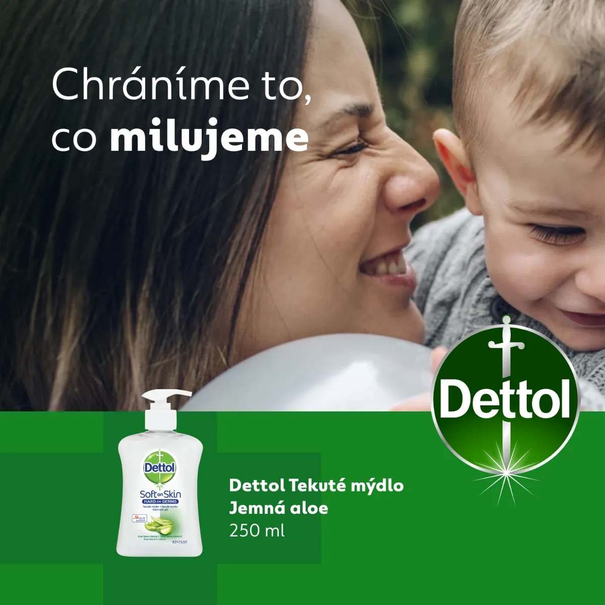 Dettol Tekuté mýdlo Jemná aloe 250 ml