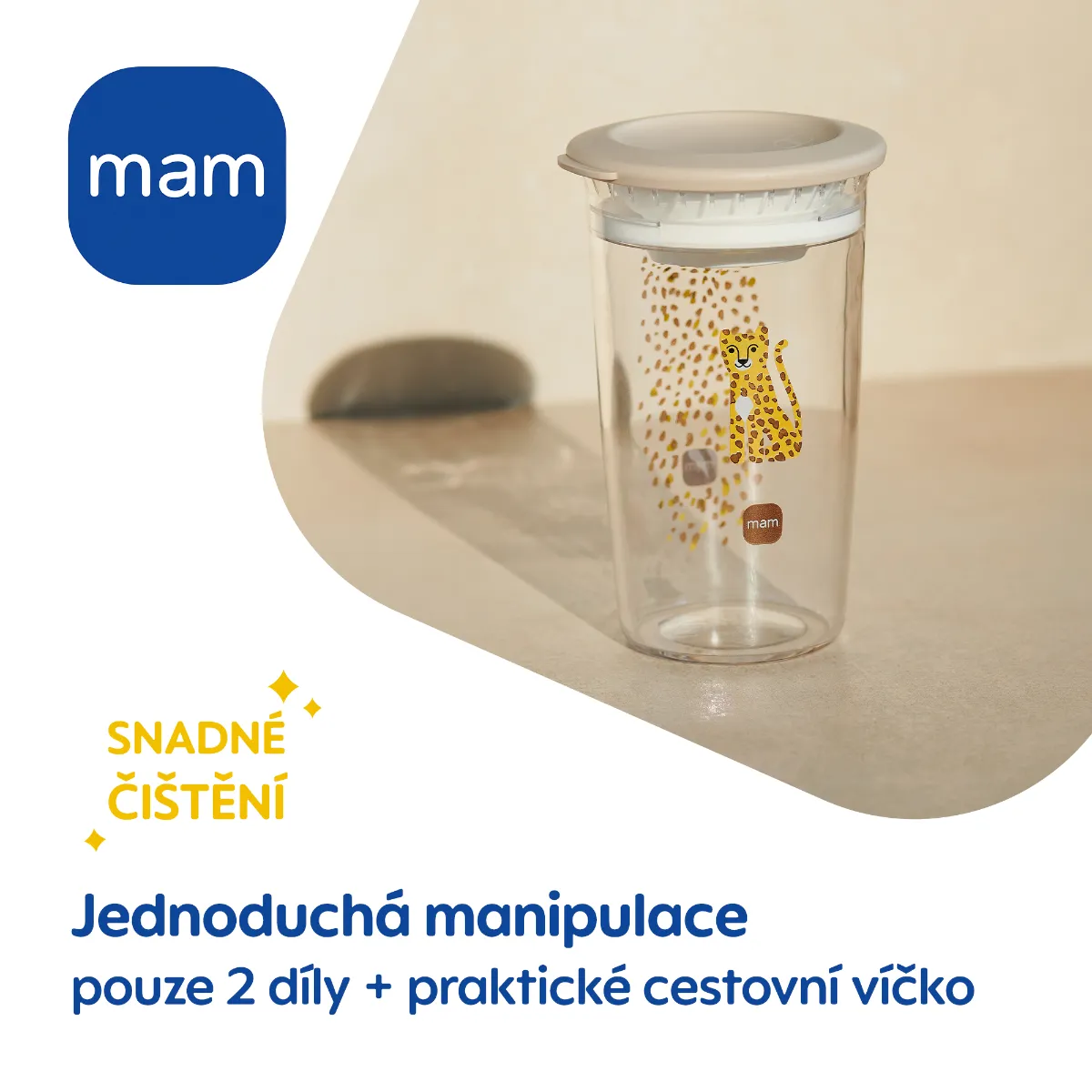 MAM Hrnek Easy To Drink 8m+ 290 ml 1 ks žlutý