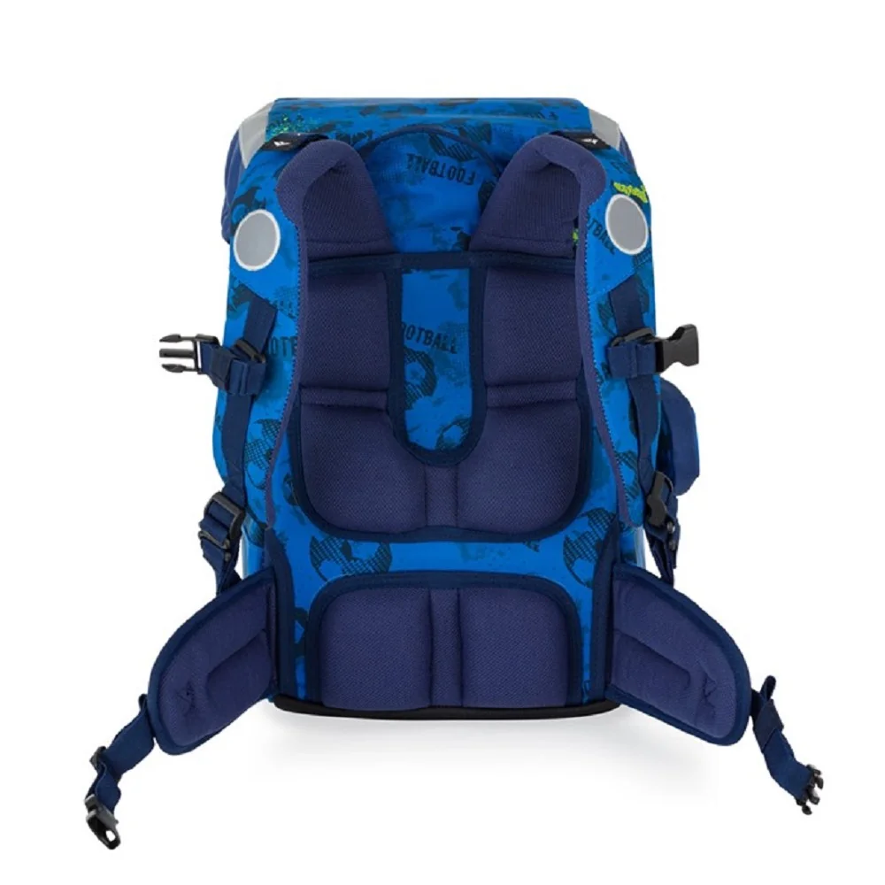 Oxybag OXY SKY - školní set Fotbal 4 ks: batoh, penál, sáček, placky batoh, penál, sáček