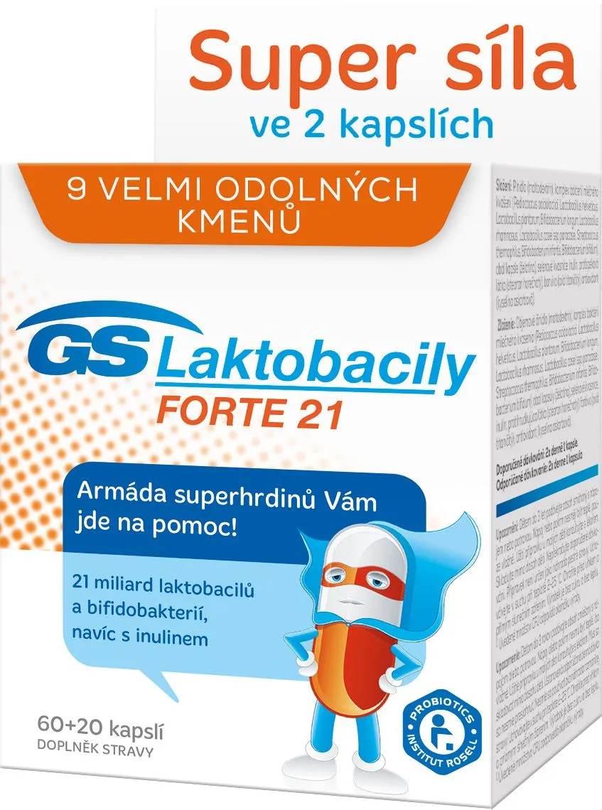 GS Laktobacily Forte 21 60+20 kapslí