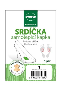 Svorto 018 Srdíčka samolepící kapka vel. 3 1 pár béžová