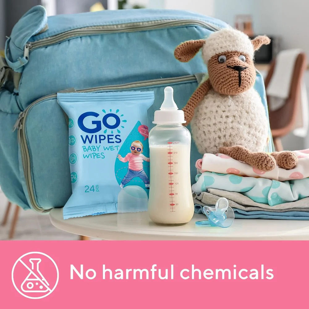 GoWipes Dětské vlhčené ubrousky pro novorozence Plastic Free 24 ks
