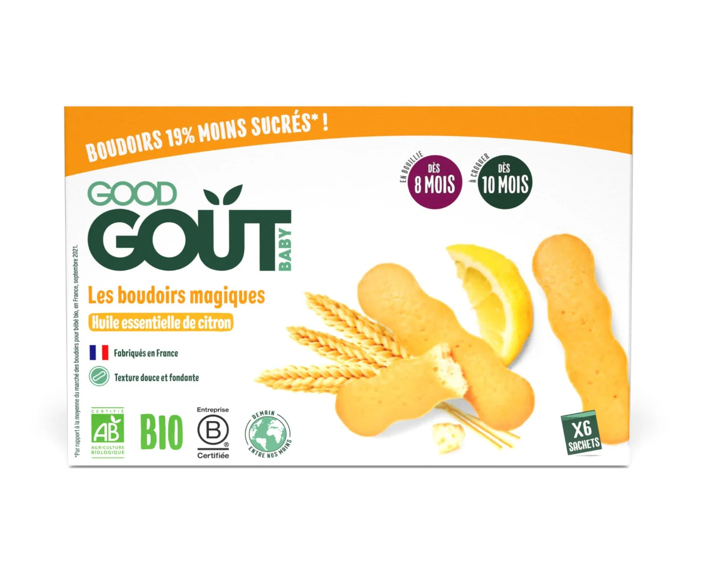 Good Gout BIO Piškoty s esenciálním citronovým olejem 120 g