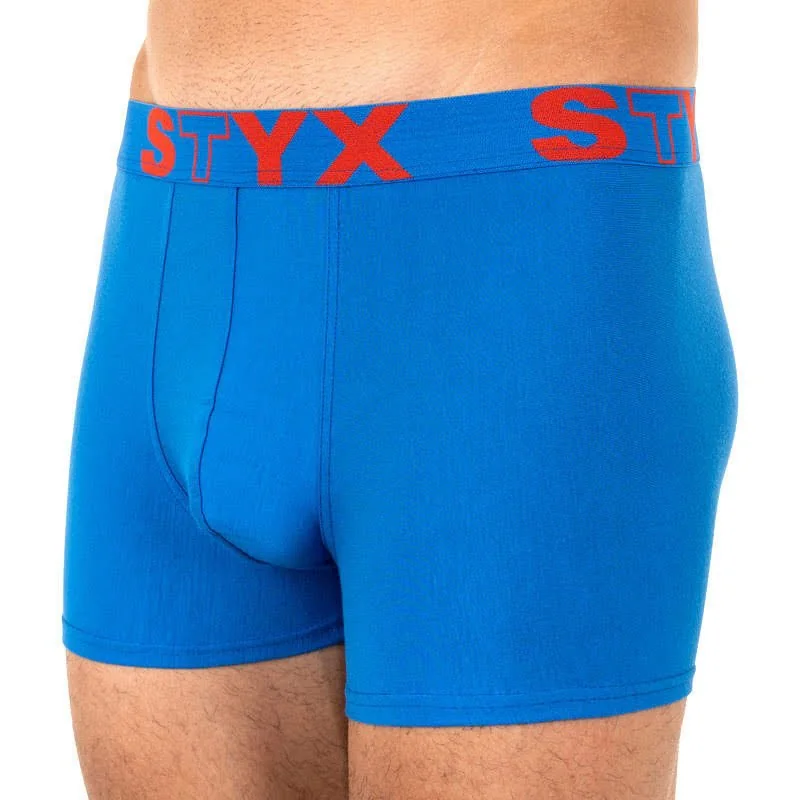 Styx 3PACK pánské boxerky sportovní guma modré (G9676869) XXL