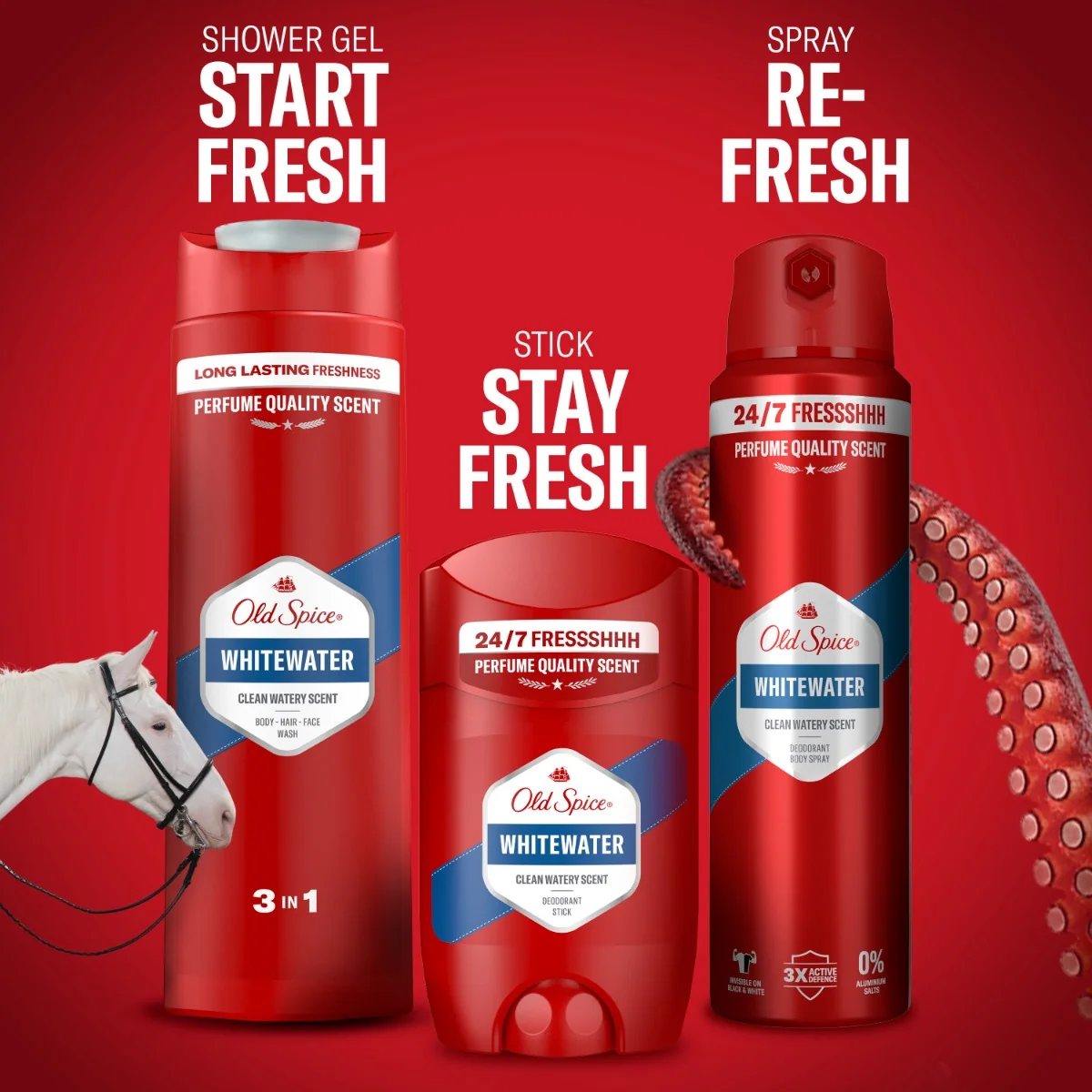 Old Spice Whitewater Pánský sprchový gel 3v1 400 ml