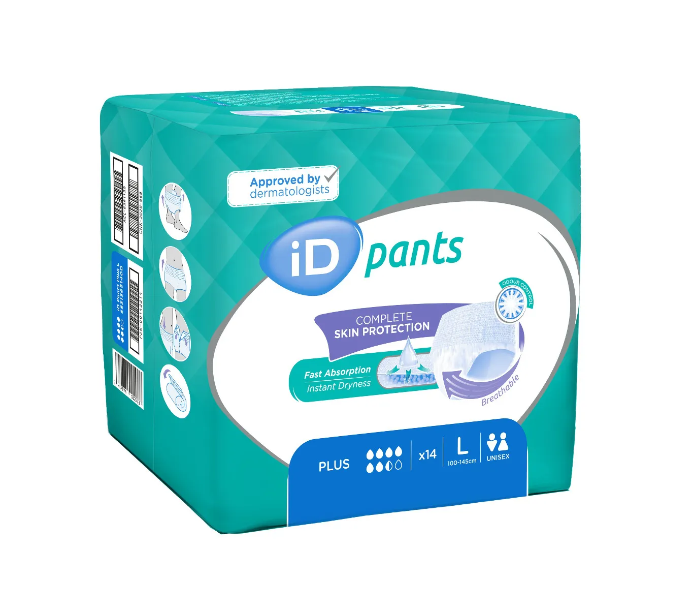 iD Pants Large Plus plenkové kalhotky navlékací 14 ks