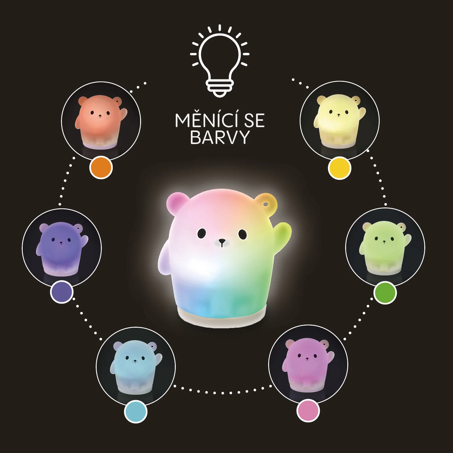 Zopa Silikonové závěsné LED světýlko, Rabbit 3