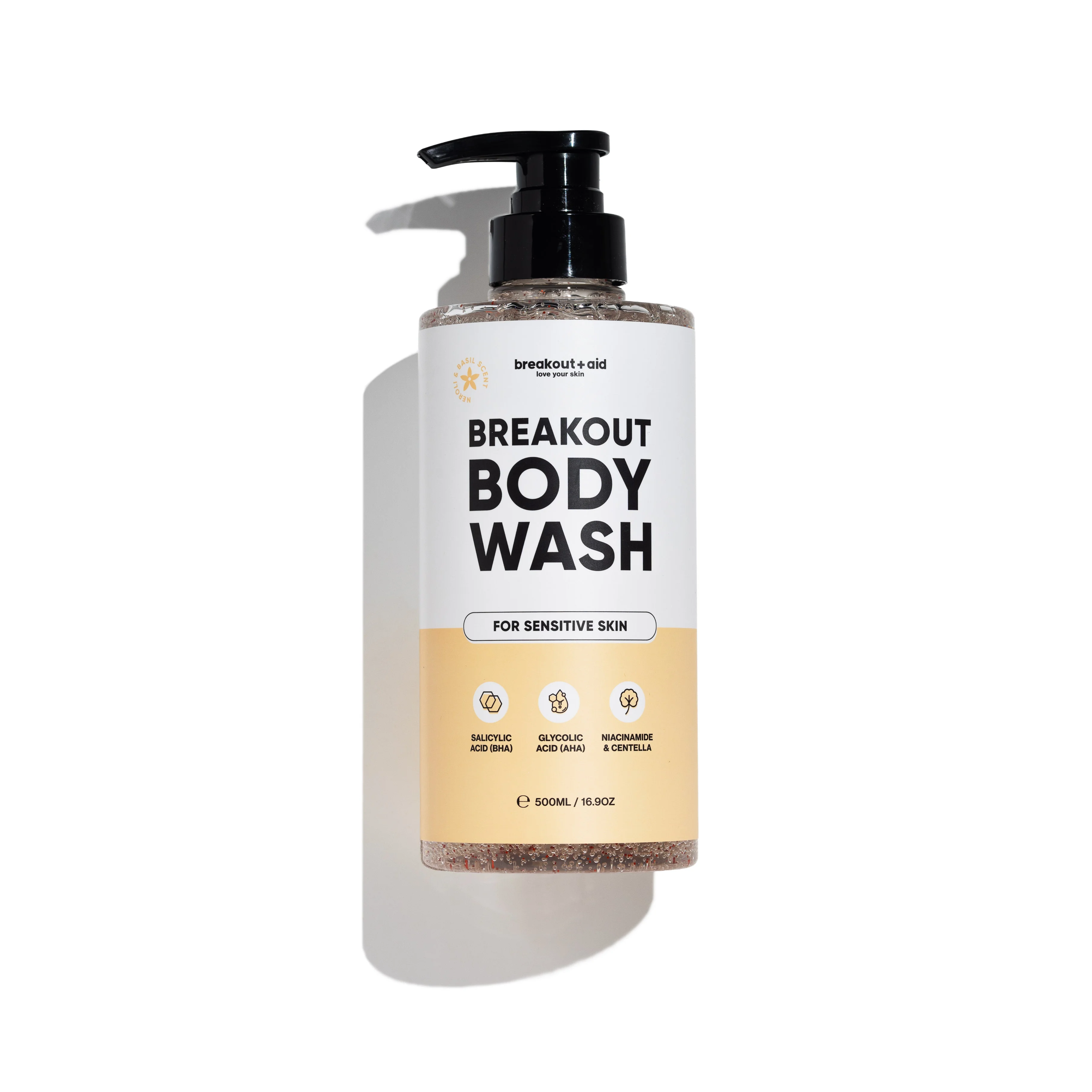 Breakout + Aid Body - Sprchový gel s AHA a BHA