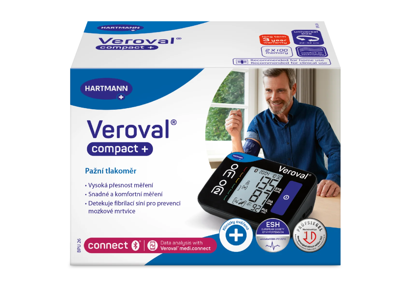 Veroval Compact+ connect digitální pažní tlakoměr