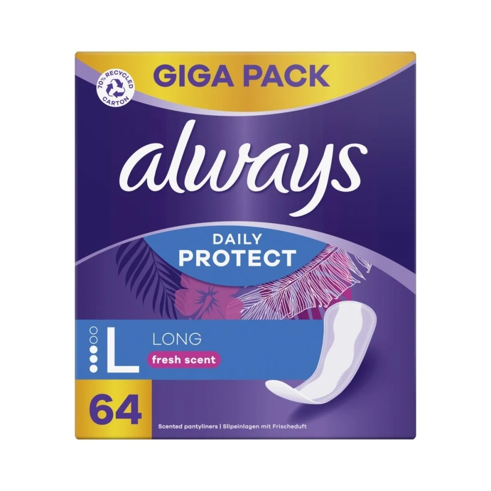 Always Daily Protect Long Fresh Scent intimky 64 ks