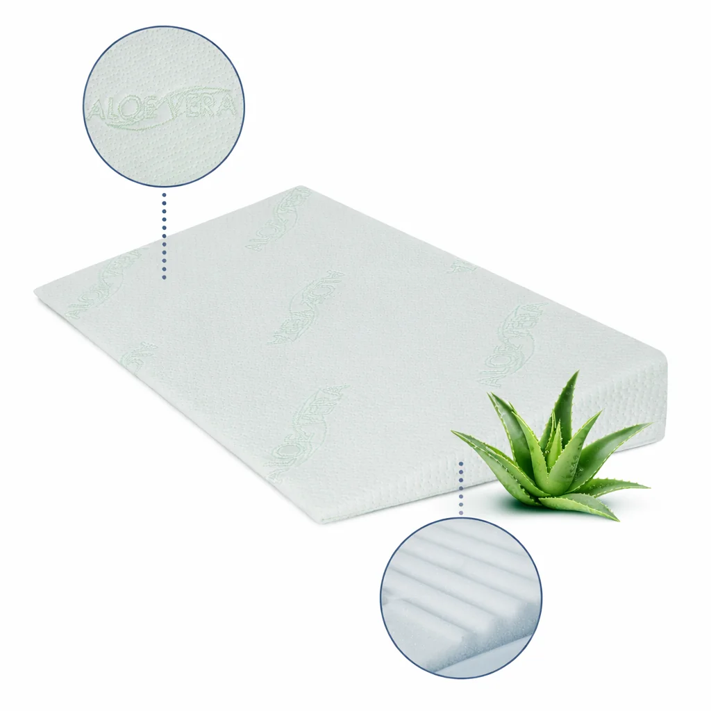 Baby Nellys Polštář klín do postýlky ALOE VERA KOMFORT, 36x60cm 