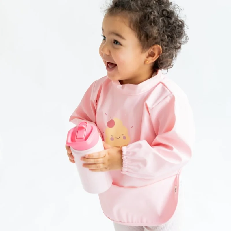 Saro Baby nepropustný bryndák s rukávkama Ice Cream