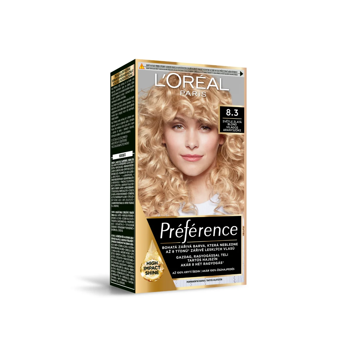 Loréal Paris Preference 8.3 světle zlatá blond