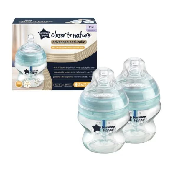 Tommee Tippee Kojenecká lahev ADVANCED ANTI-COLIC pomalý průtok 0m+ 150 ml 2 ks