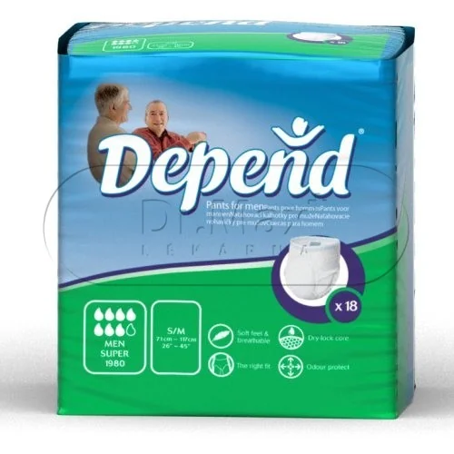 Natahovací kalhotky pro muže DEPEND Super S/M 18ks