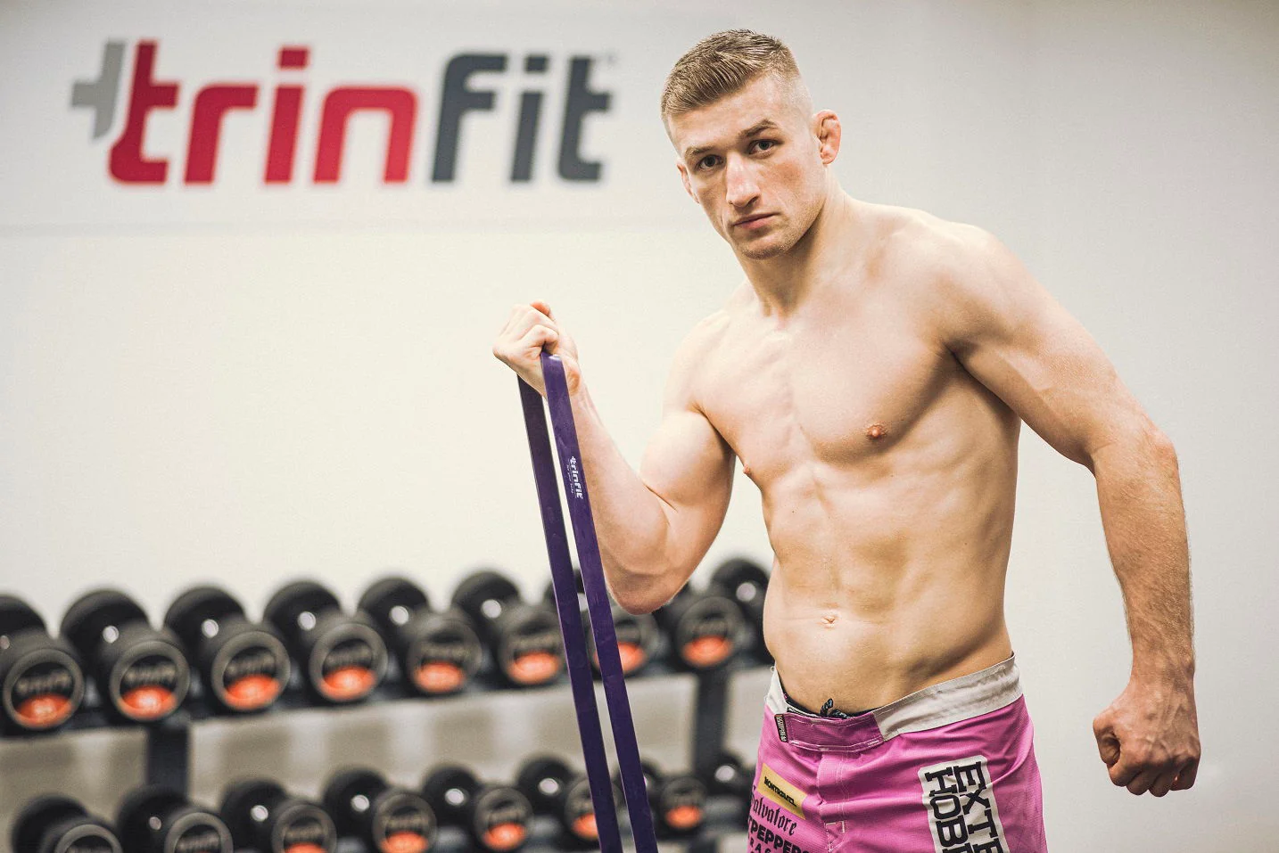 TRINFIT Odporová guma Power Band varianta Střední lehčí fialová