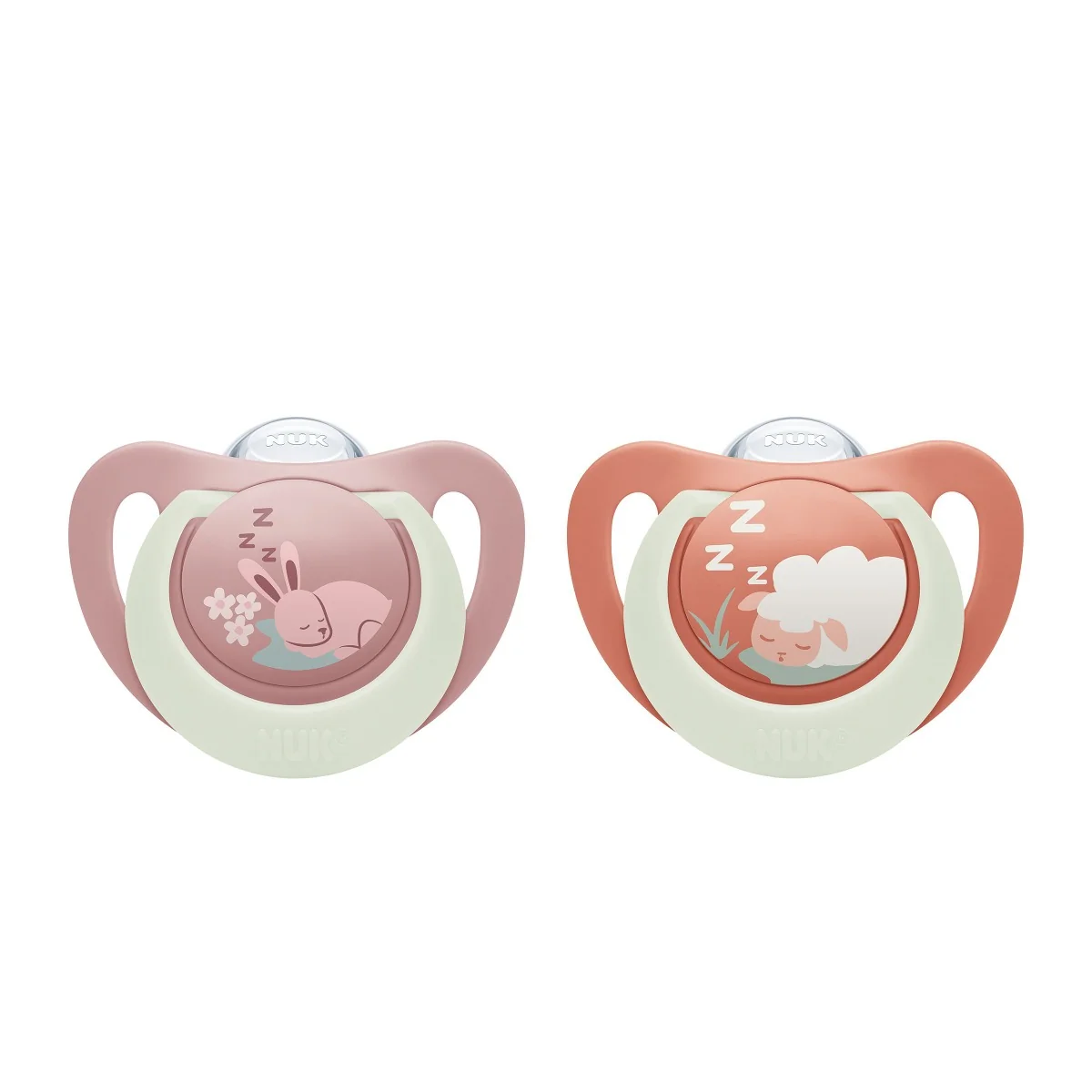 NUK First Choice Night Dudlík 6–18m box 2 ks bunny/sheep