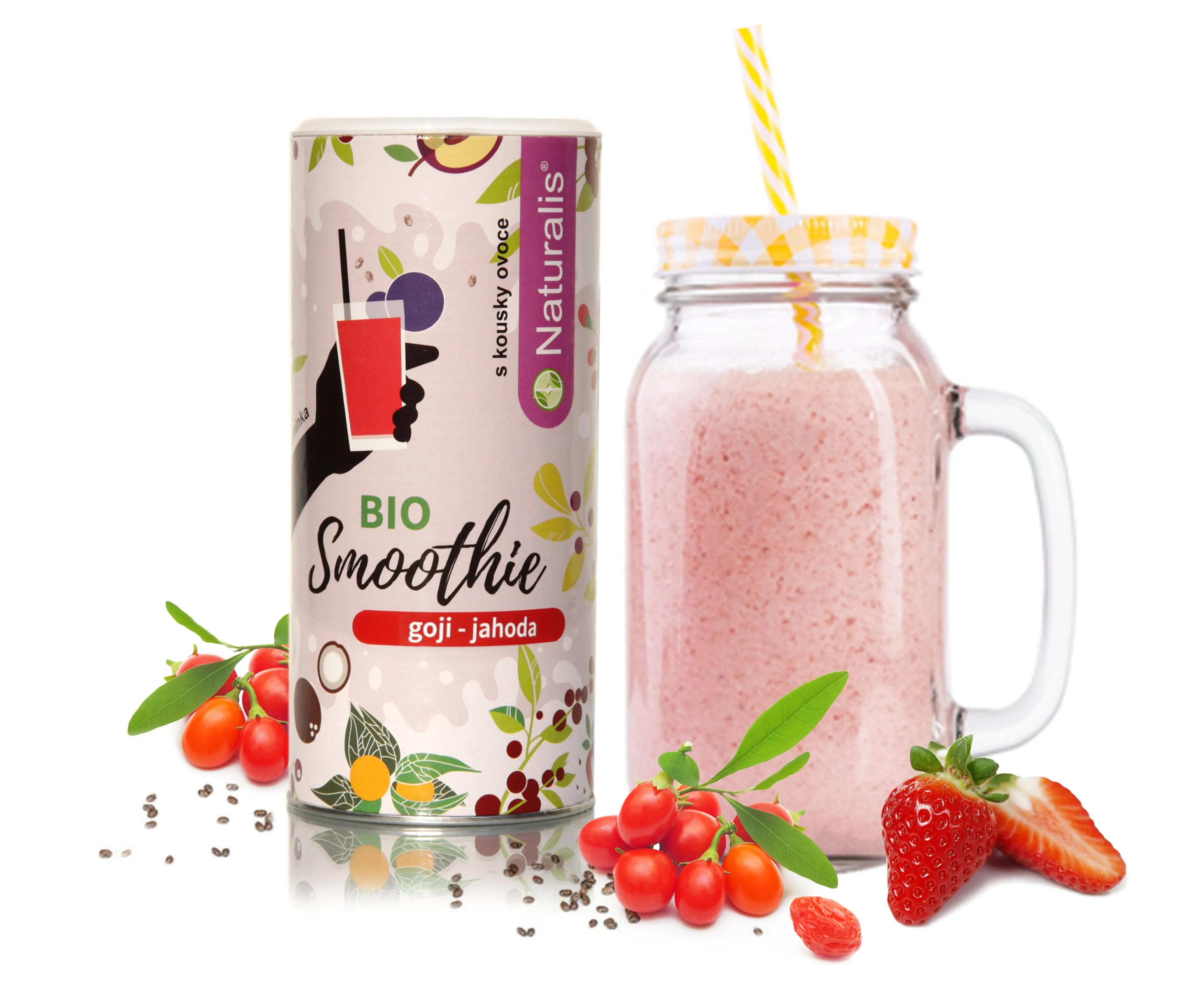 Naturalis Smoothie Goji + Jahoda BIO 180 g