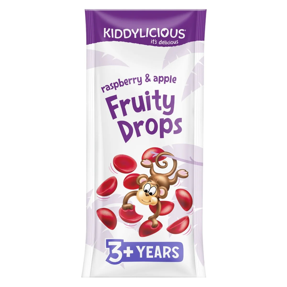 Kiddylicious Ovocné želé bonbónky jablko a malina 4x16 g