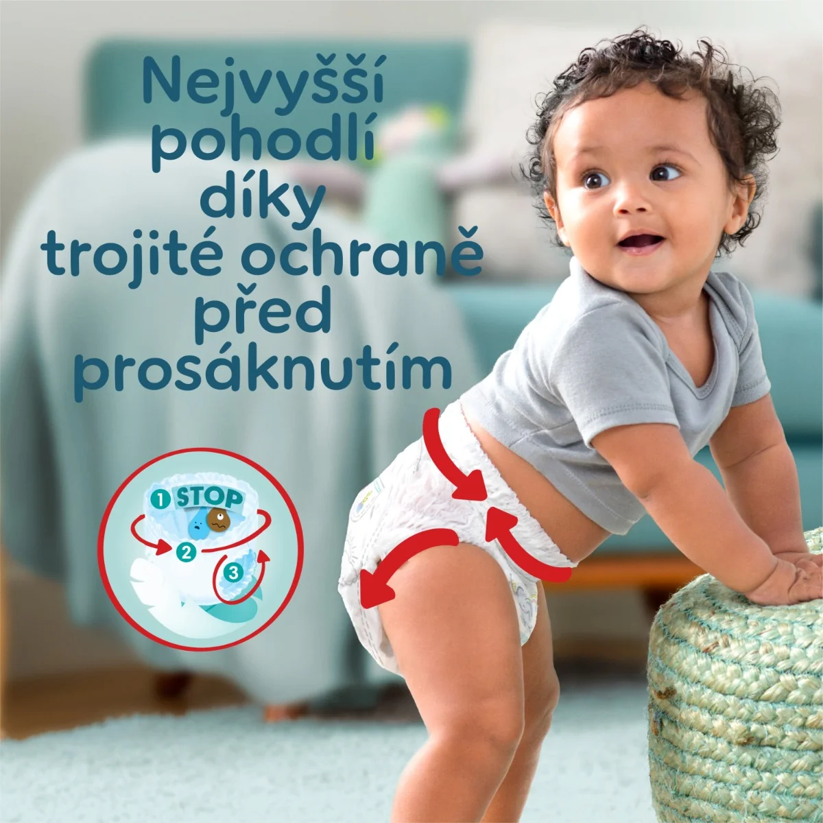 Pampers Premium Care Pants vel. 7 15+ kg plenkové kalhotky 27 ks