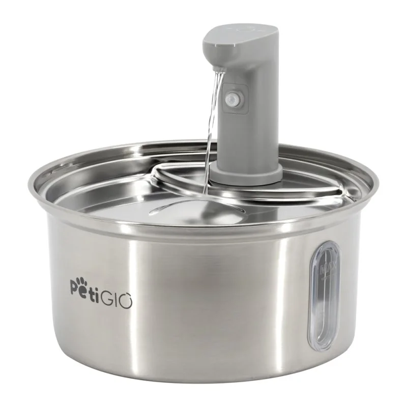 PetiGIO peti-to-Eat automatická fontána pro domácí mazlíčky nerez