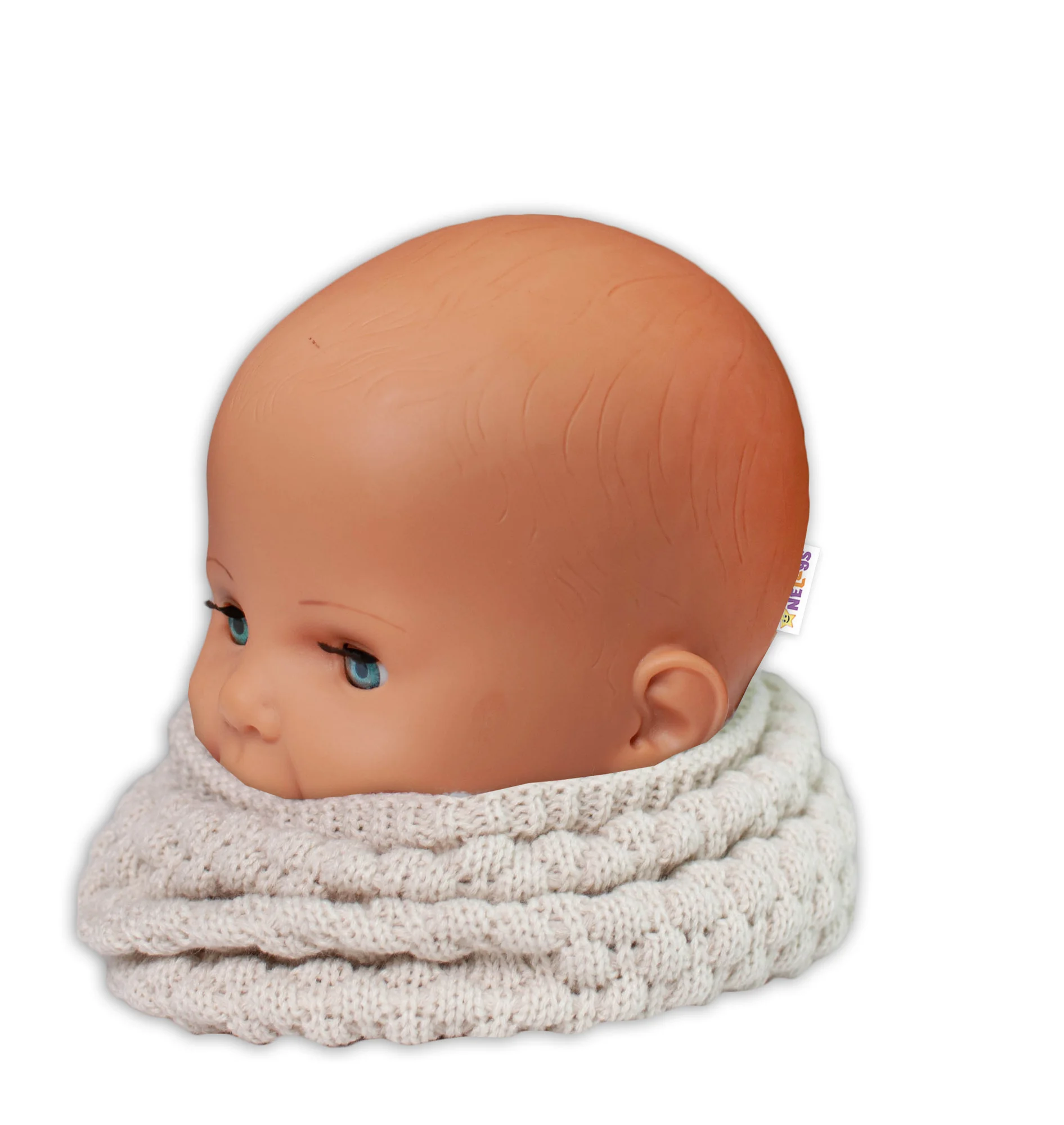 Baby Nellys Pletený nákrčník/komínek  - ecru