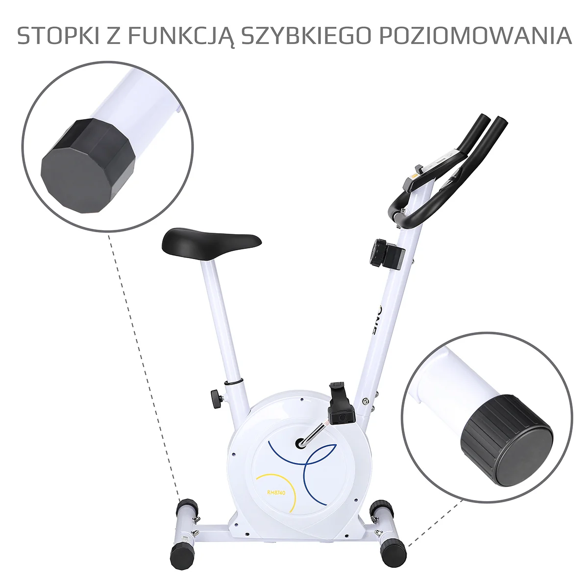 ONE FITNESS Magnetický rotoped RM8740 bílý