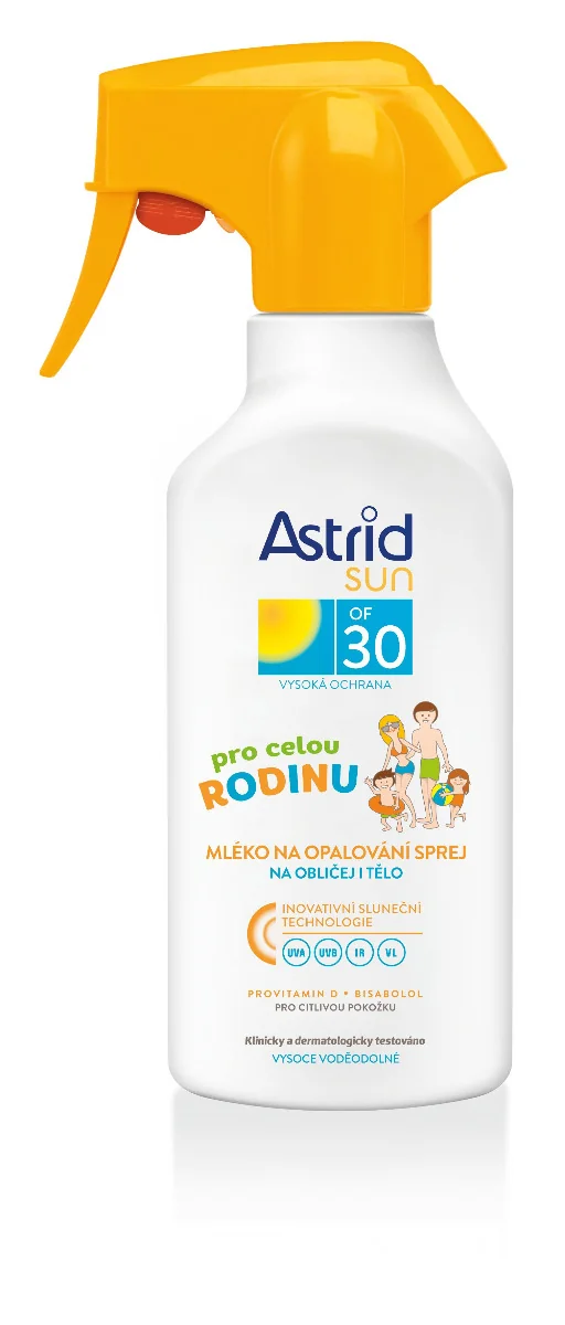 Astrid SUN Rodinné mléko na opalování OF 30 sprej 300 ml